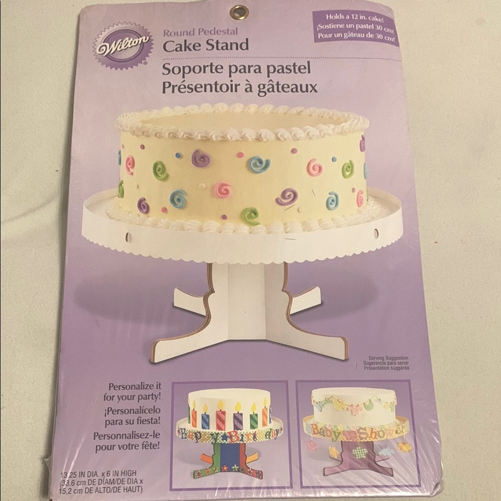 Wilton Round Pedestal Cake Stand - White